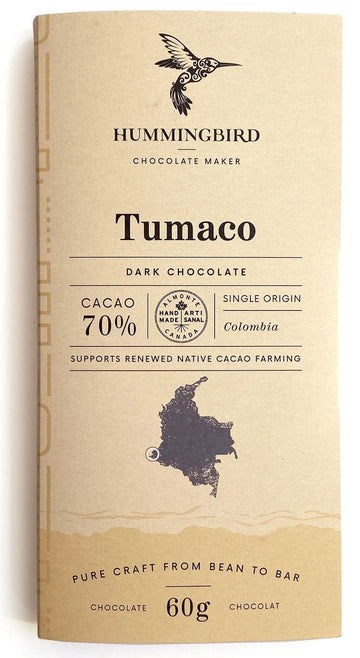 Hummingbird Tumaco Colombia 70% Dark Chocolate - Chocolate Collective Canada