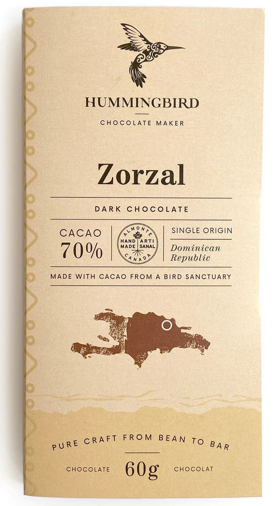 Hummingbird Zorzal 70% Dark Chocolate (Organic) - Chocolate Collective Canada
