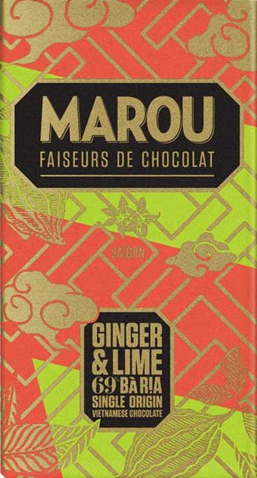 Marou Ba Ria 69% Dark Chocolate with ginger & lime - Chocolate Collective Canada