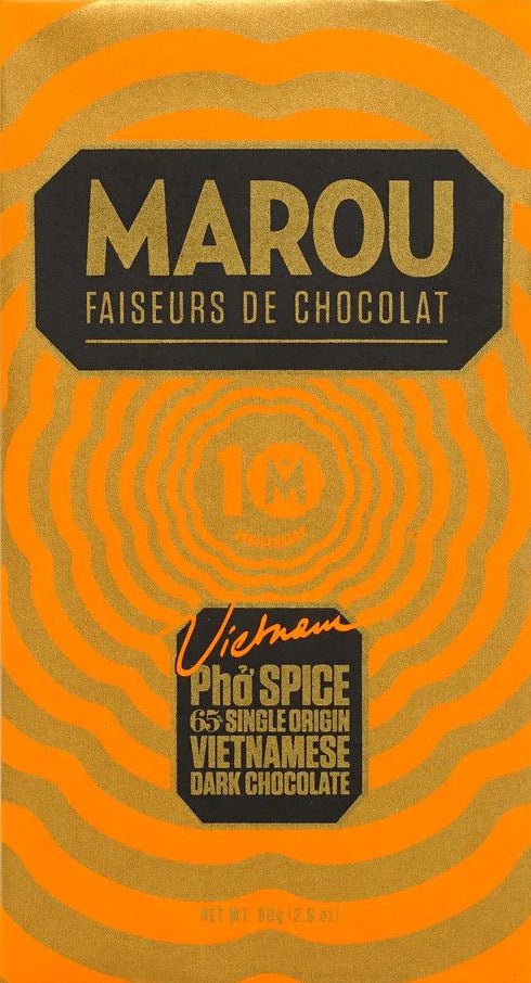 MAROU FAISEURS DE CHOCOLAT 100% Dark Chocolate Bar, 60 GR