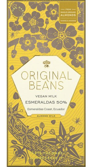 Original Beans Esmeraldas 50% Dark with almonds (Organic) (Vegan) - Chocolate Collective Canada