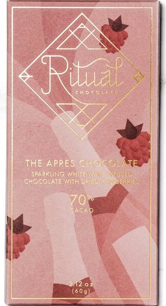 Ritual 70% Dark Chocolate with Champagne & raspberries - Chocolate Collective Canada
