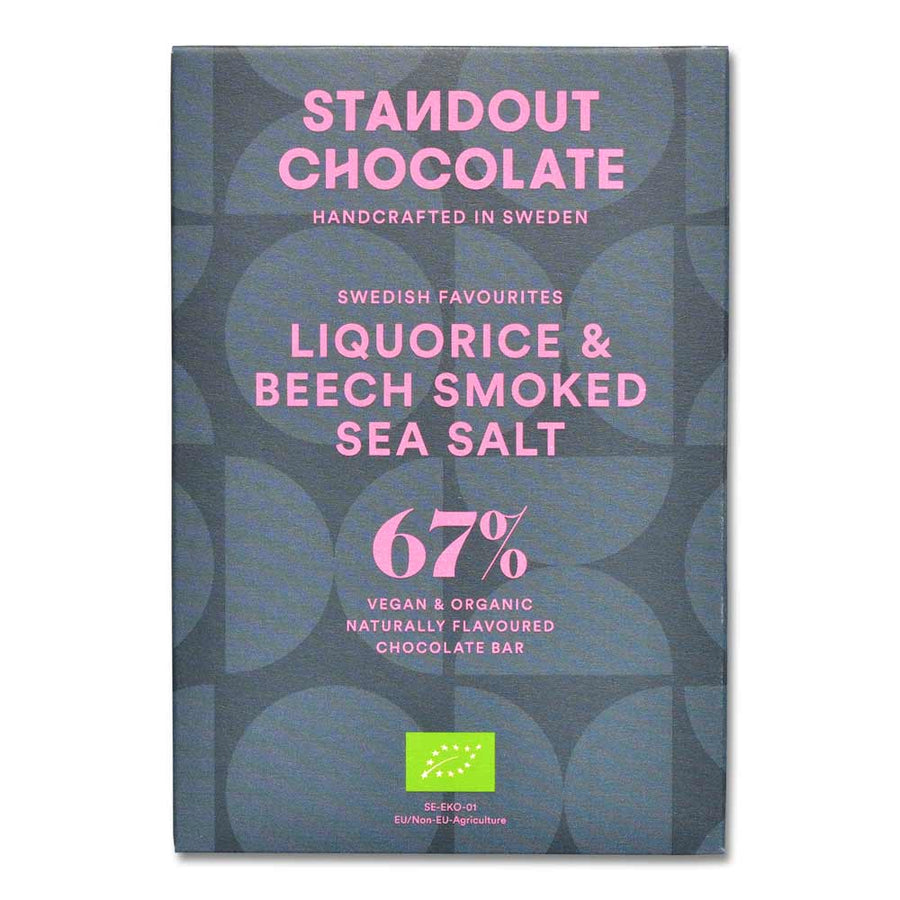 Standout 67% Dark Chocolate with liquorice & beech smoked sea salt (Organic) - Chocolate Collective Canada