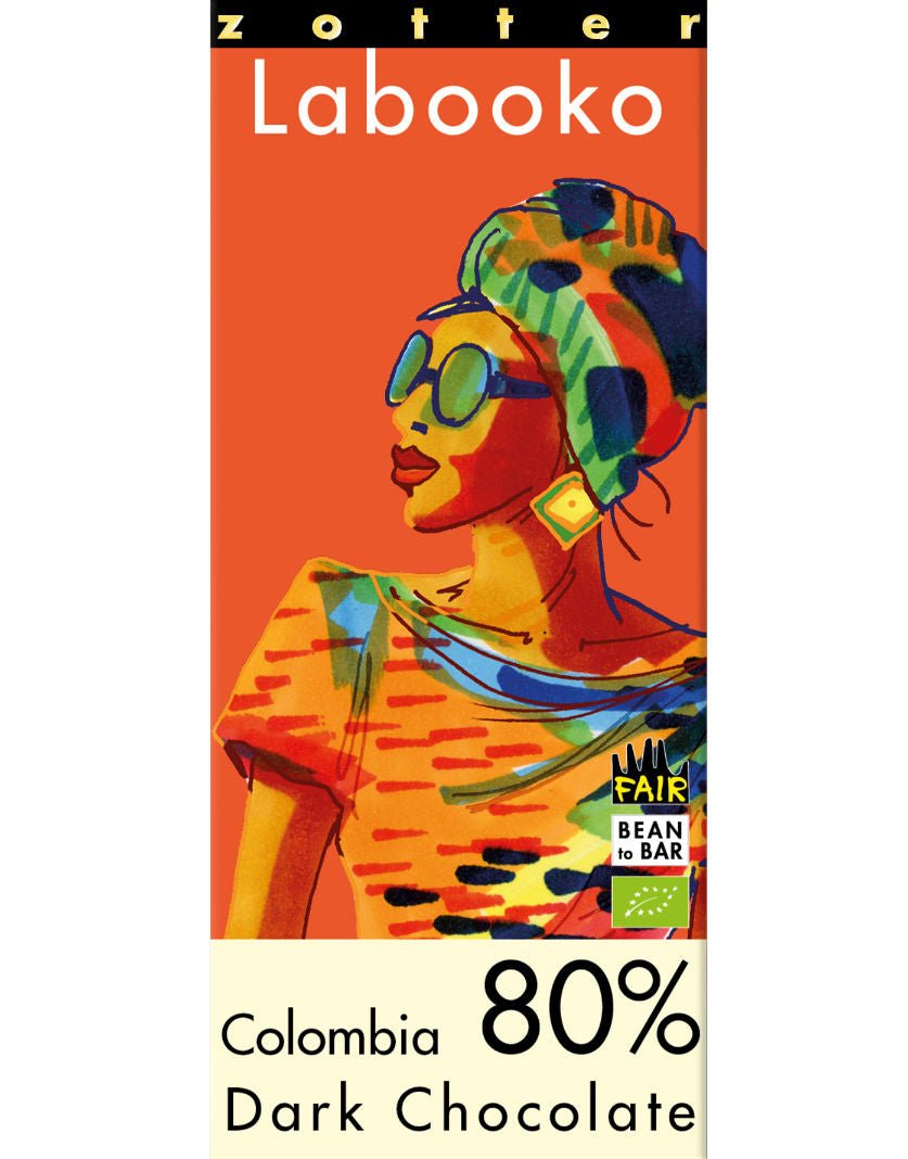 Zotter Colombia 80% Dark Chocolate (Organic) - Chocolate Collective Canada