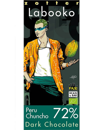 Zotter Peru Chuncho 72% Dark Chocolate (Organic) - Chocolate Collective Canada